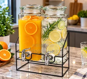2.2L × 2 Glass Beverage Dispenser Set