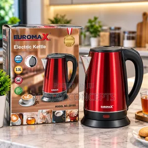 EUROMAX 2.5L 1500W Electric Kettle With 360° Swivel Base