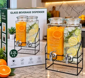 2.2L × 2 Glass Beverage Dispenser Set