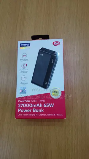 Itel PowerPulse Turbo I A1980 27000mAh 65W Fast-Charging Power Bank