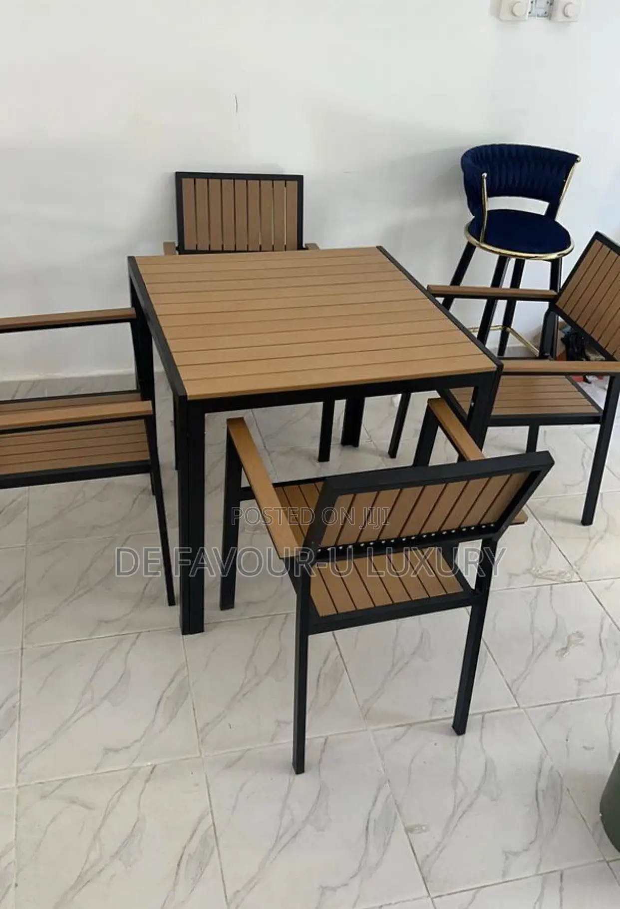Outdoor Restaurant Dining Table by 4 Chairs