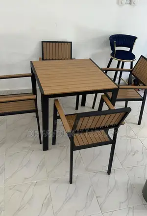 Outdoor Restaurant Dining Table by 4 Chairs