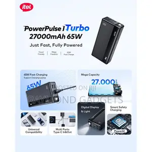 Itel PowerPulse A1980 27000mAh 65W FastCharging Power Bank for Laptops