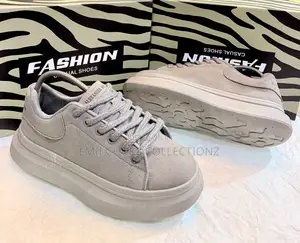 Premium Alexandra Macqueen Grey Chunky Fashion Sneaker