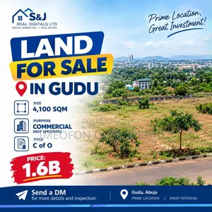 Land for Sale Location: Gudu Abuja Size: 4,100 SQM