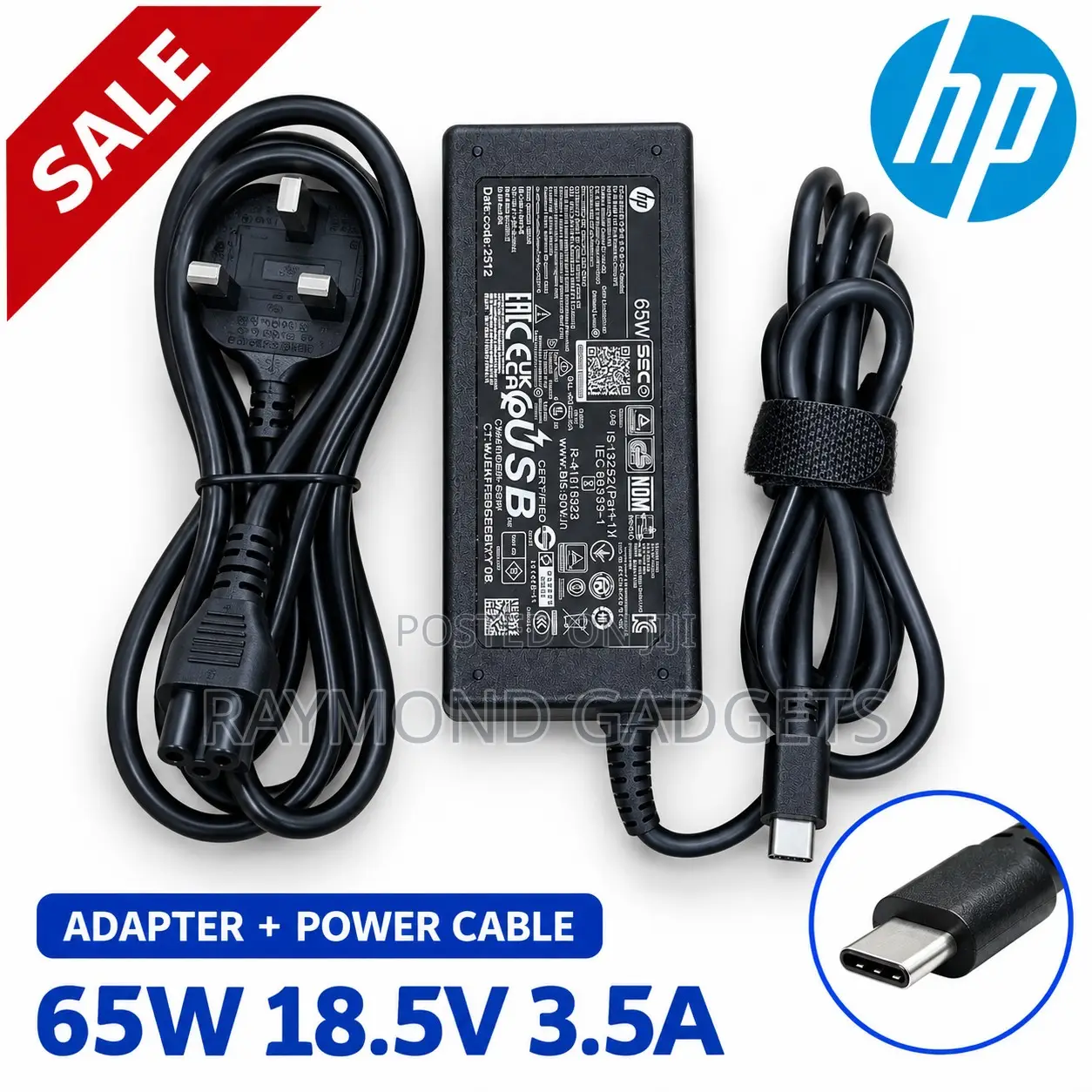 HP 65W USB-C Compatible Replacement Complete Laptop Charger