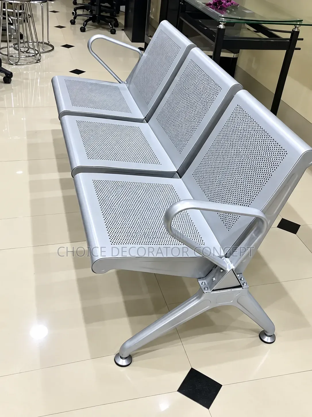 Durable 3-Seater Metal