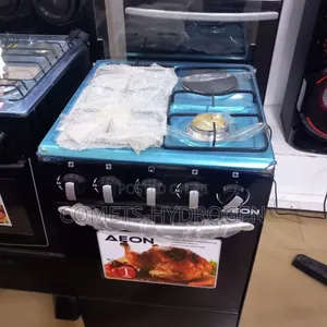 All in One Standing Cooker 3 Gas +1 Electric Burner With Oven Grill