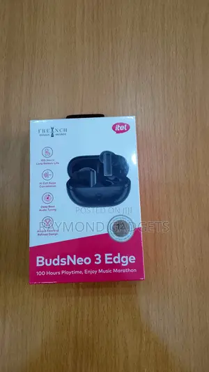 Itel BudsNeo 3 Edge TWS Earbuds 100H Playback, Super Bass, Fast Charge