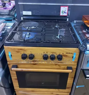 Maxi 3+1 Mixed Gas Electric Cooker Oven - Stylish Wood Finish