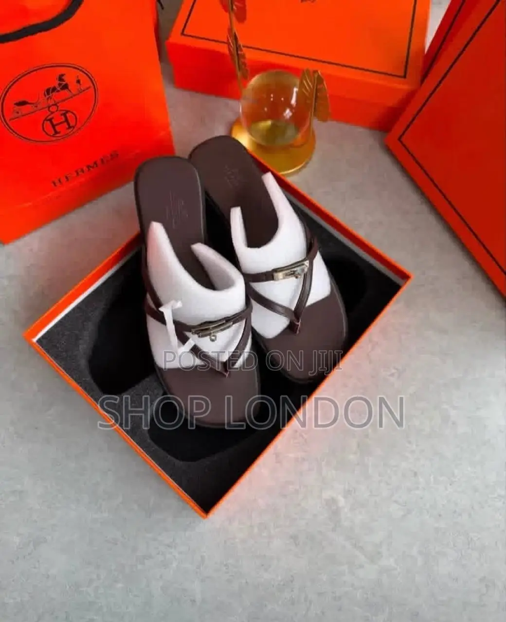 Fully Boxed Hermes Slippers