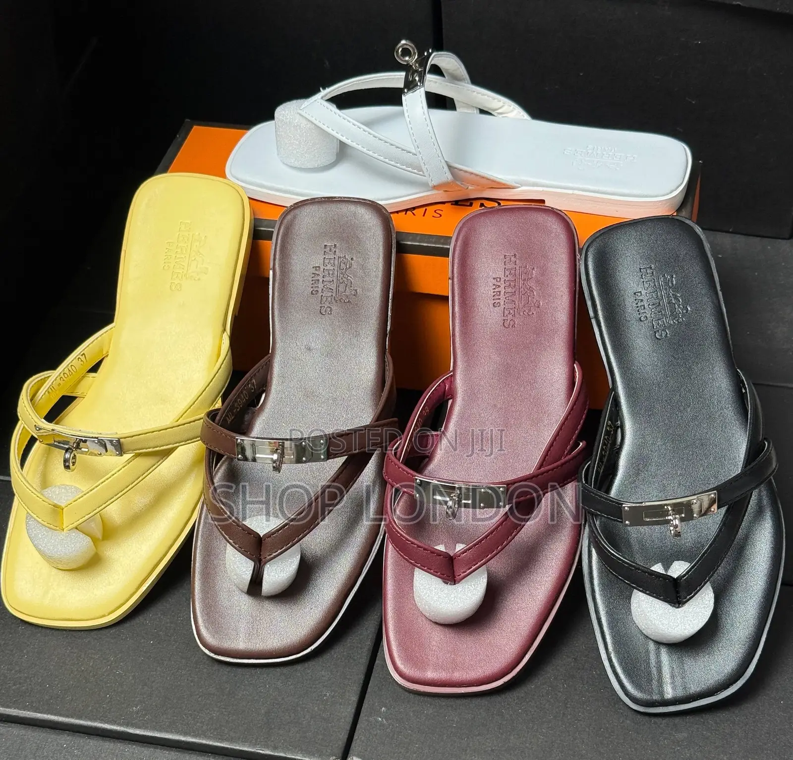 Fully Boxed Hermes Slippers