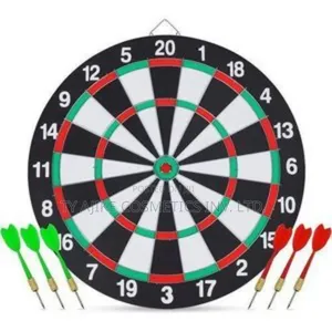 Dart Board With 6 Dart Arrows