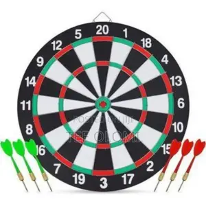 Dart Board With 6 Dart Arrows