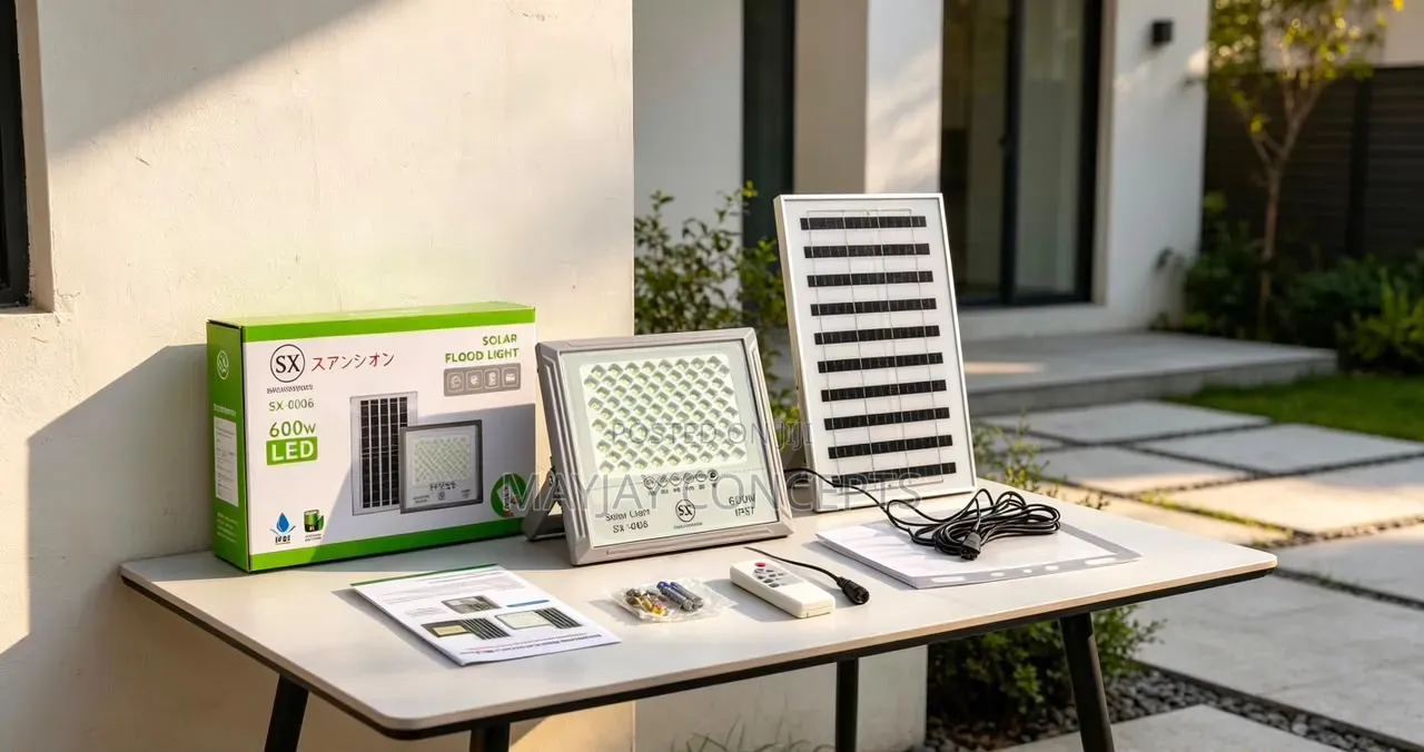 SX-0006 600W Solar Flood Light With Panel for Outdoor Lighting