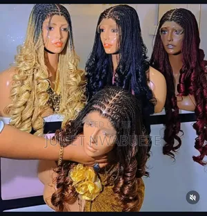 Briaded Bounce Wigs in Different Colours Made With Human Hair Closure