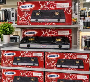 VINIKIZ 2-Burner Gas Cooker With Mould Burners – Automatic Ignition