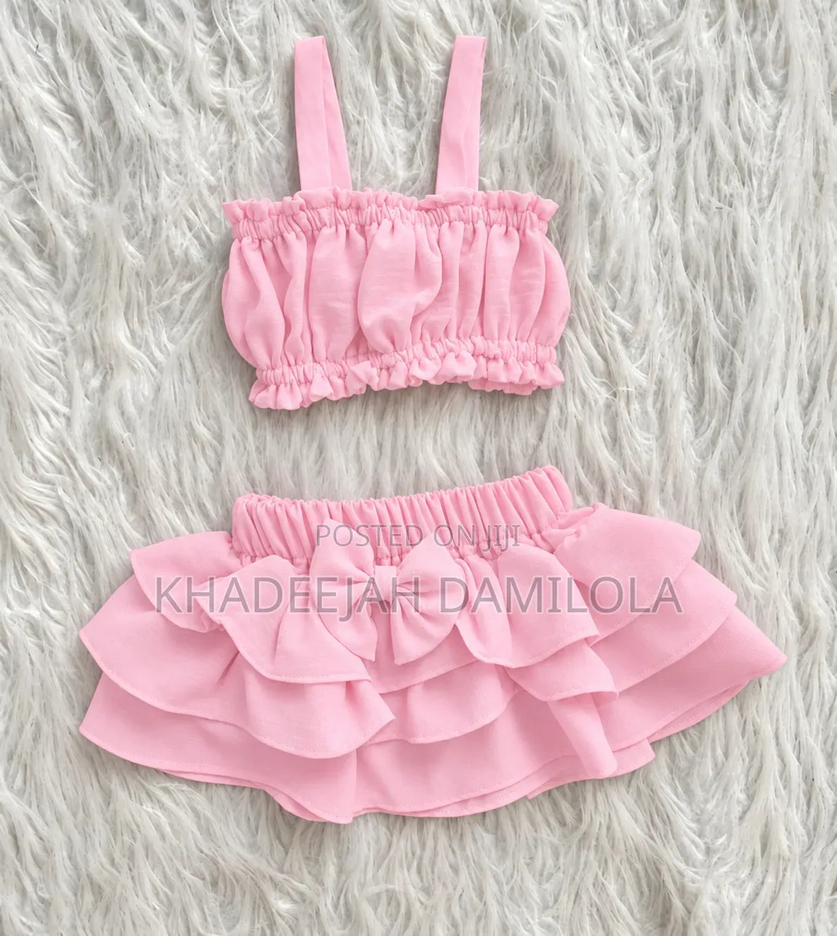 Baby's Ruffle Bow 2 Piece Set