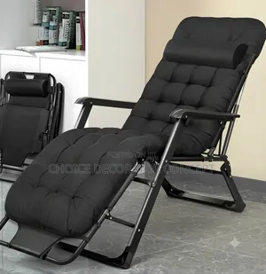 Adjustable Outdoor Relaxing Chair With Cushion_black