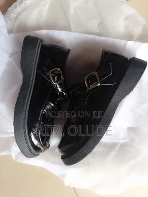 Unisex Black School Shoes T-Bar Buckle Size 27 to 33 - Sango Ota