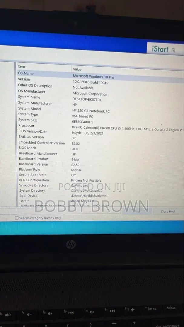 Laptop HP 250 G7 4GB Intel Celeron SSD 128GB
