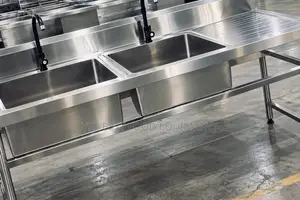 Double Bowl Stainless Steel Sink With Side
