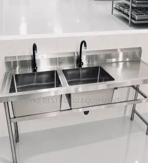 Double Bowl Stainless Steel Sink With Side