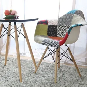 Vibrant Fabric Patchwork Lounge Chair
