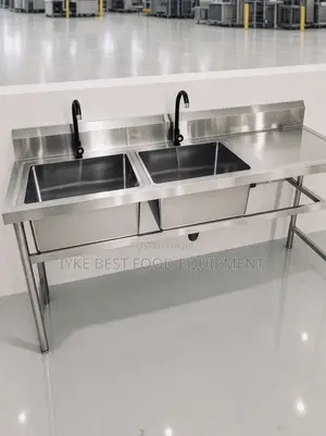 Double Bowl Stainless Steel Sink With Side