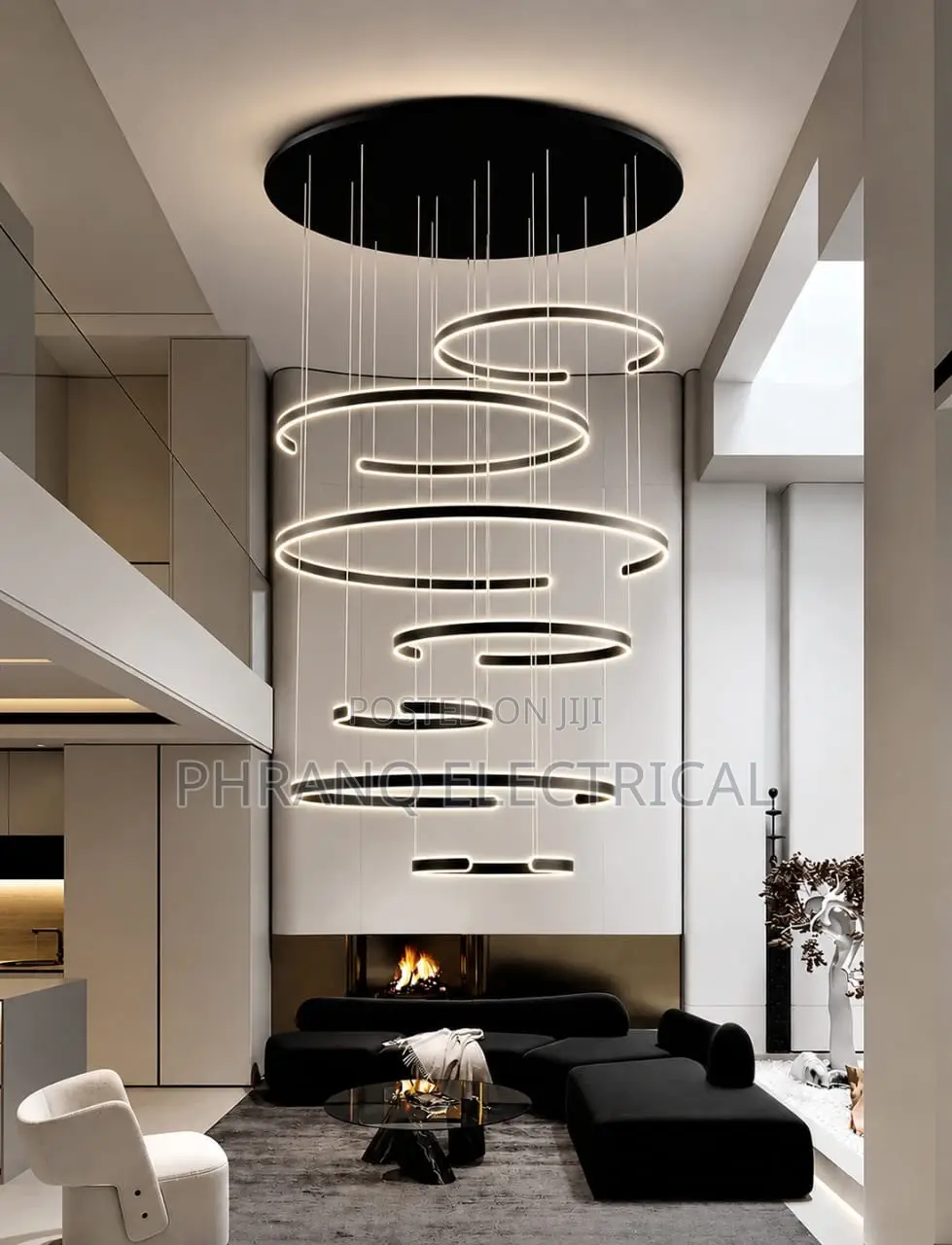 Modern Home Decor LED Lights. 1000mm (By7) Black | Gold