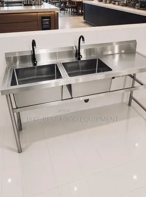 Double Bowl Stainless Steel Sink With Side