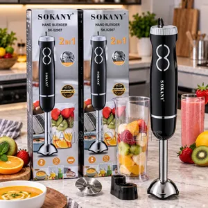 SOKANY 400W 2-in-1 Hand Blender With 600ml Cup Steel Blade