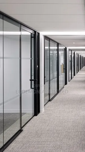 Black-Framed Glass Partitioning for Modern Offices
