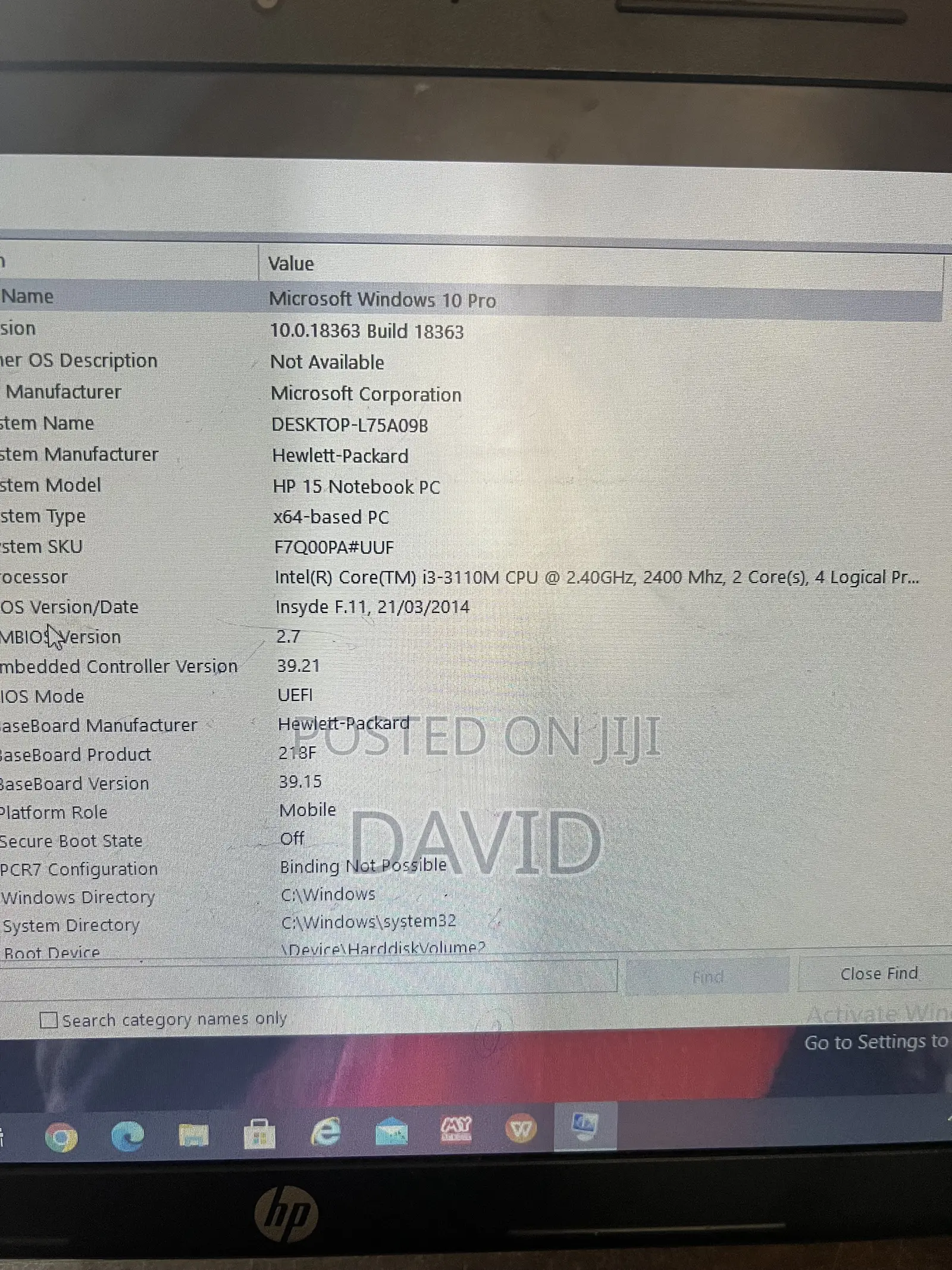Laptop HP 15 4GB Intel Core i3 HDD 500GB