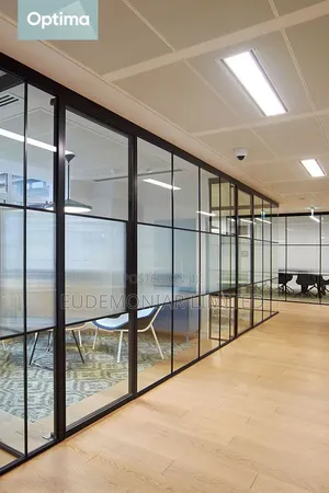 Sliding Glass Office Partition Installation