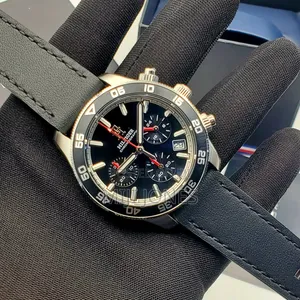 TOMMY HILFIGER Unisex Leather Battery Watch -Chronograph Function*