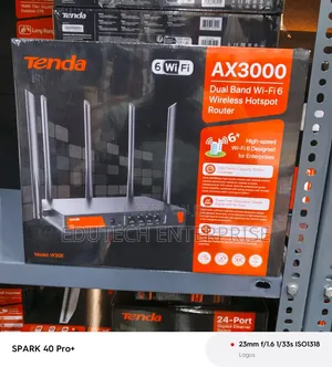 Tenda Ax300 Dual Band Gigabit Wi-Fi6 Enterprise Wireless Router ( W30E