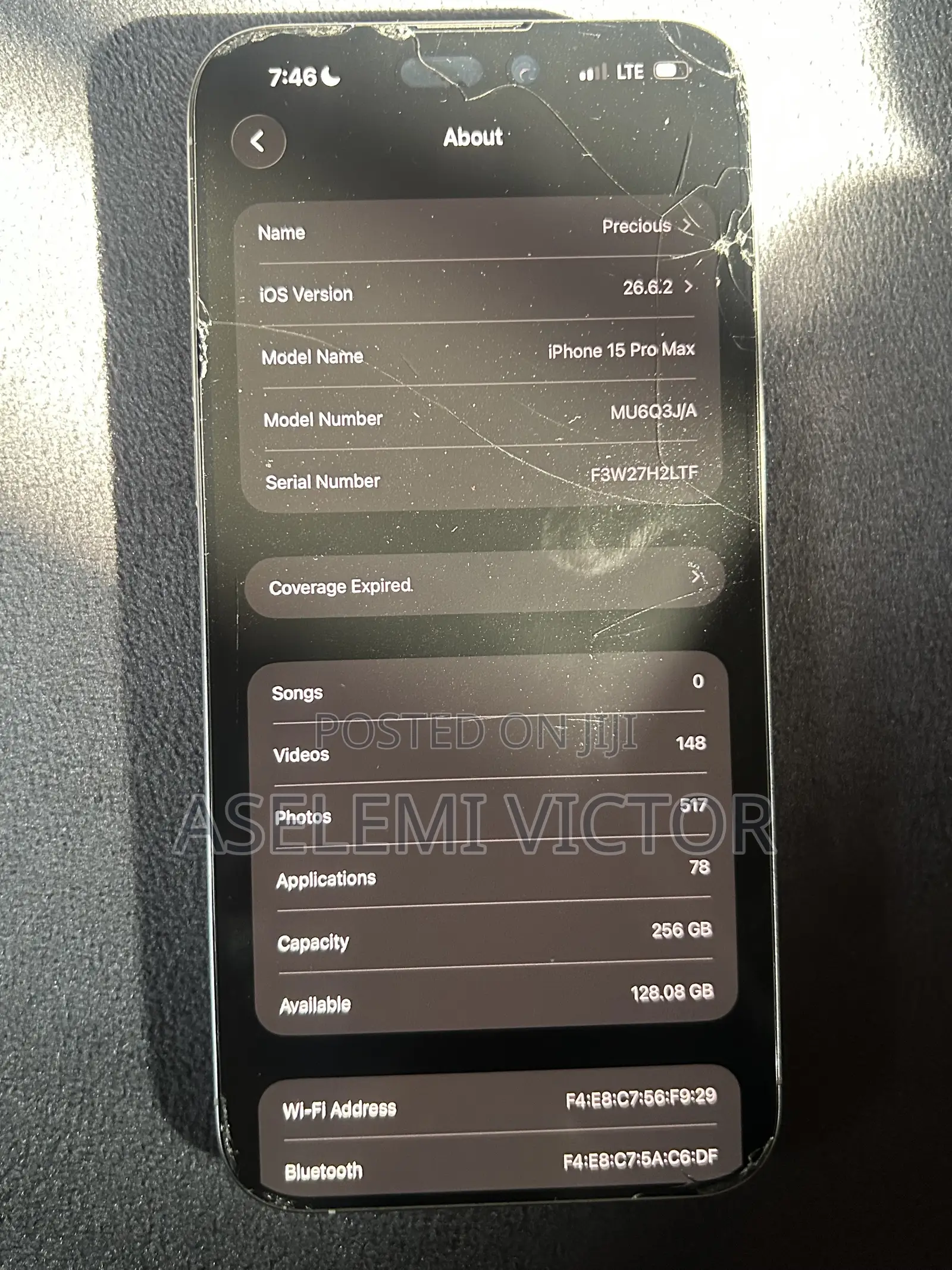 Apple iPhone 15 Pro Max 256 GB Black