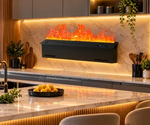 3D Water Electric Fireplace Mist Fireplace Embedded Realistic Mist