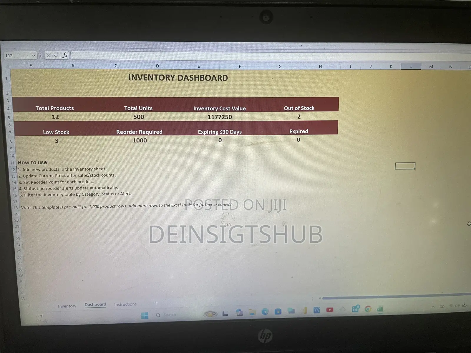 I Will Create a Custom Sales and Inventory Tracker for Your Business.