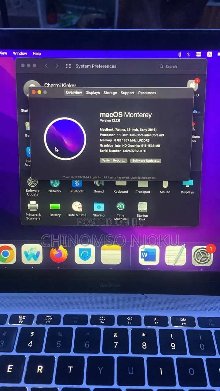 Laptop Apple MacBook 2016 8GB Intel Core M3 SSD 512GB