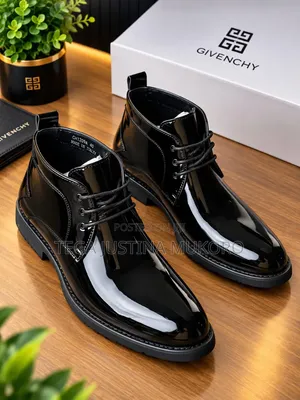 High Quality Givenchy Glossy Leather Ankle Shoe