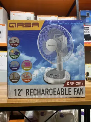 Qasa 12” Rechargeable Fan