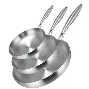 Stainless Steel Uncoated Fry Pan