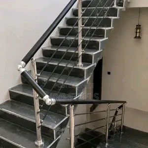 Silver and Black Handrail