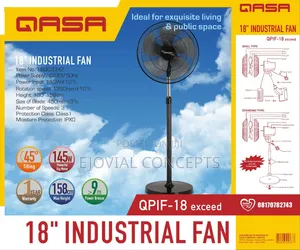 Qasa 18" Industrial Standing Fan