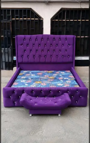 6 by 6 Quality Bedframe With an Ottoman