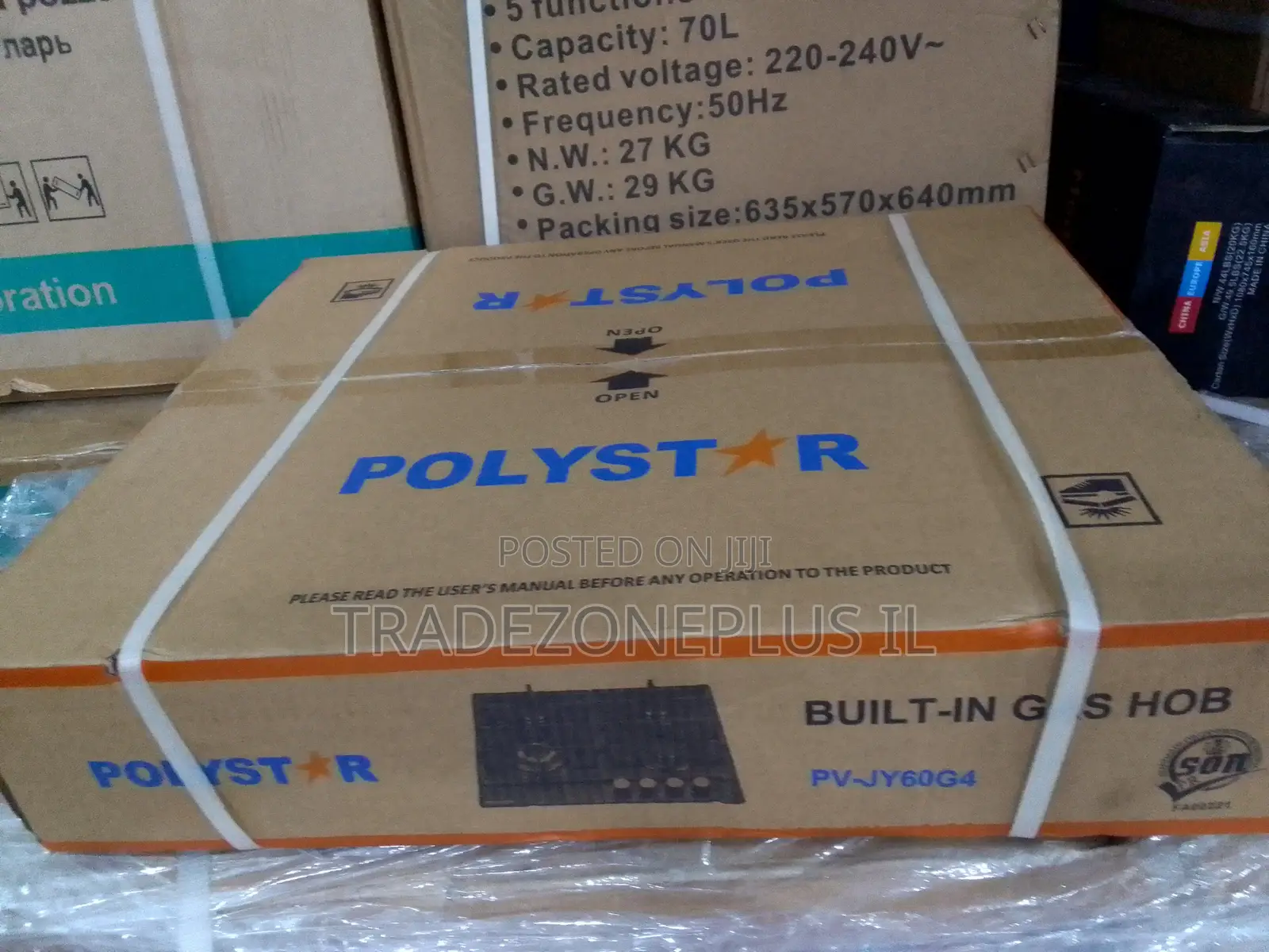 Polystar 8mm Glass 4 Burner Built-in Cooker