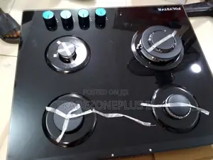 Polystar Four Burner Tempered Glass Gas Hob