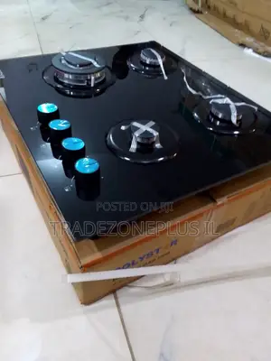 Polystar Black Glass 4 Burner Cooking Hob